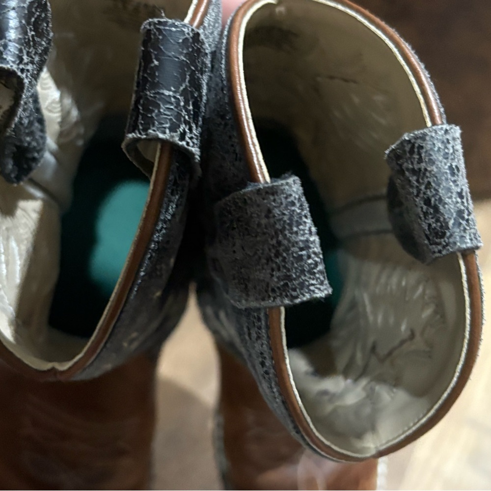 Brown and Blue Western Boots- Boys - Picture 7 of 7